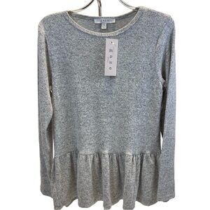 Gaze Heather Gray Knit Top Women’s Size XS
